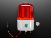 Rotating LED Warning Light with Adjustable Volume Buzzer Alarm