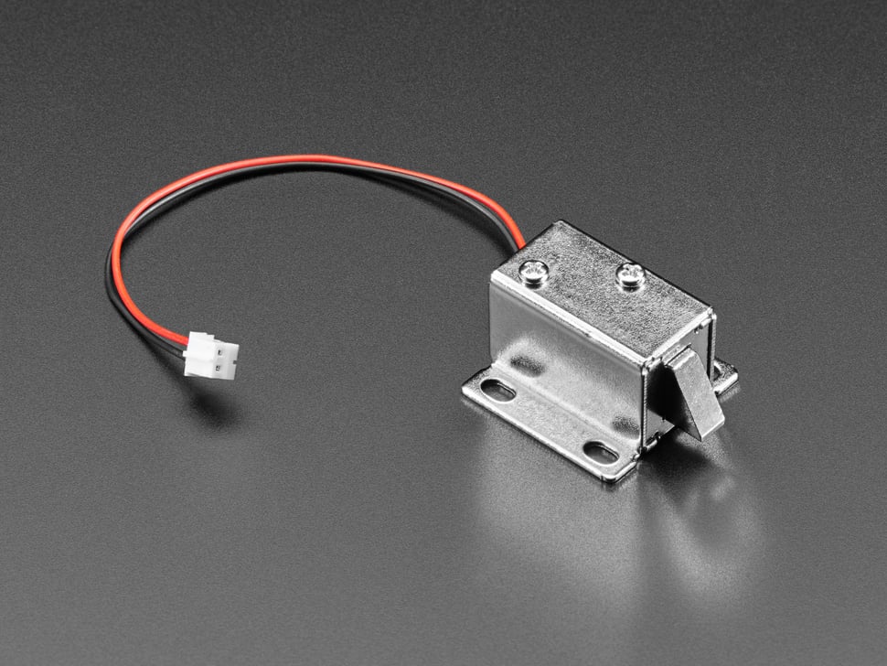 Small Lock-style Solenoid 6VDC @ 600mAh with 2-pin JST