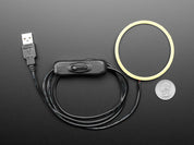 Cool White LED Ring Light with USB Cable and On/Off Switch