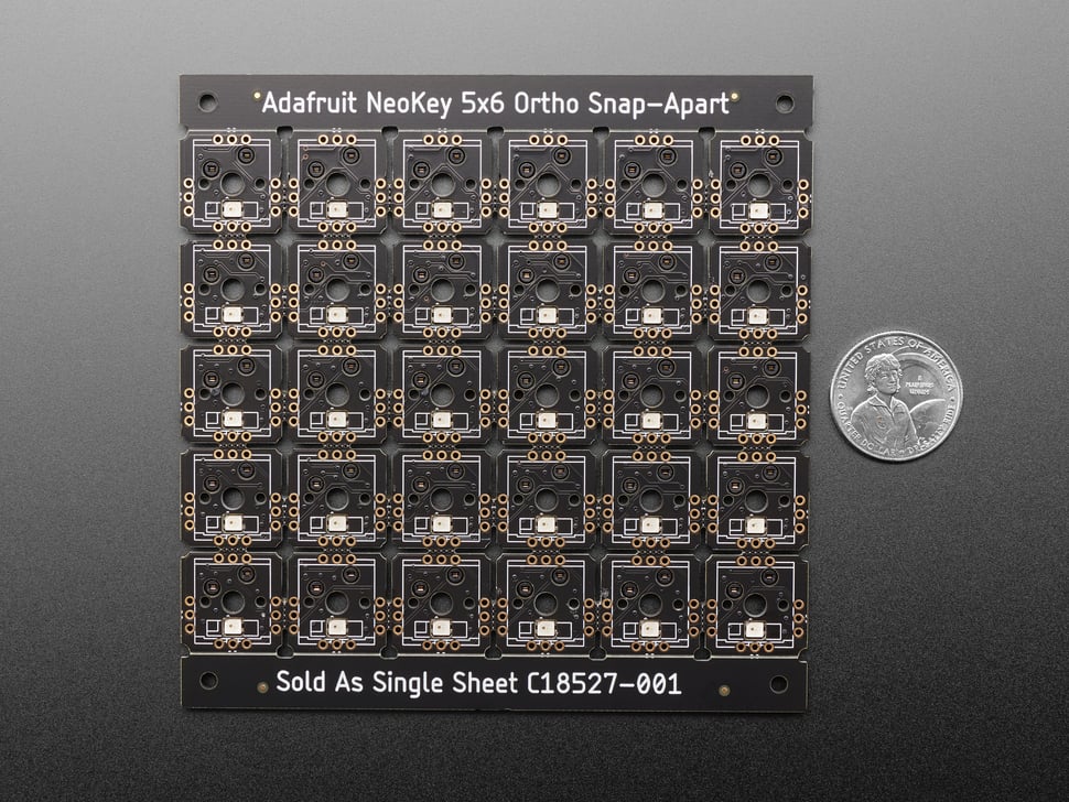 NeoKey 5x6 Ortho Snap-Apart Mechanical Key Switches w/ NeoPixel