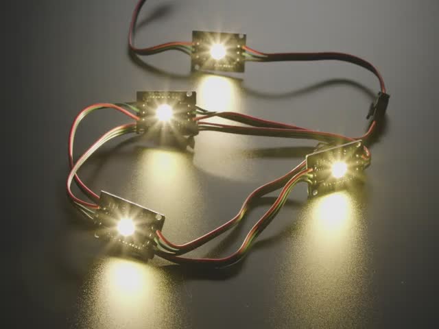 Ultra Bright 4 Watt Chainable RGBW NeoPixel LED - Warm White