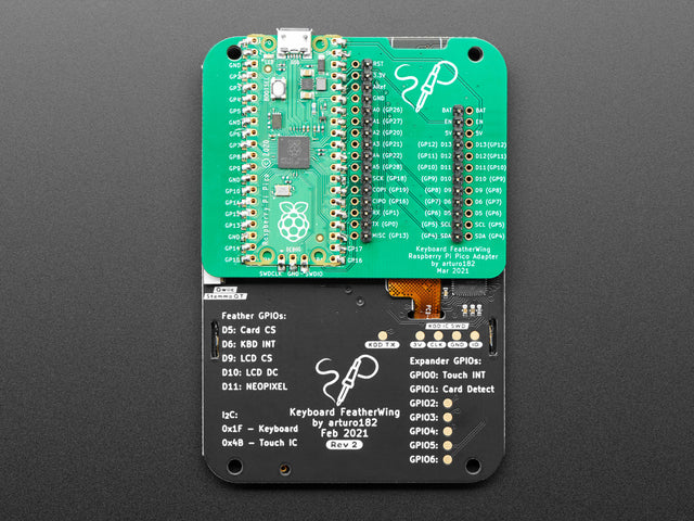 Raspberry Pi Pico Adapter PCB for Keyboard FeatherWing