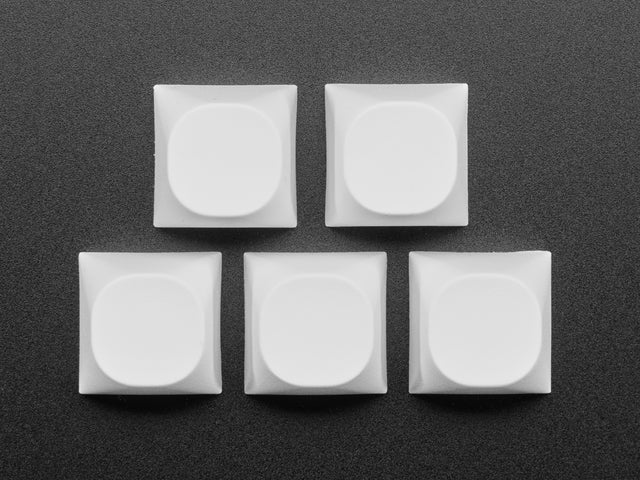 White MA Keycaps for MX Compatible Switches - 5 pack