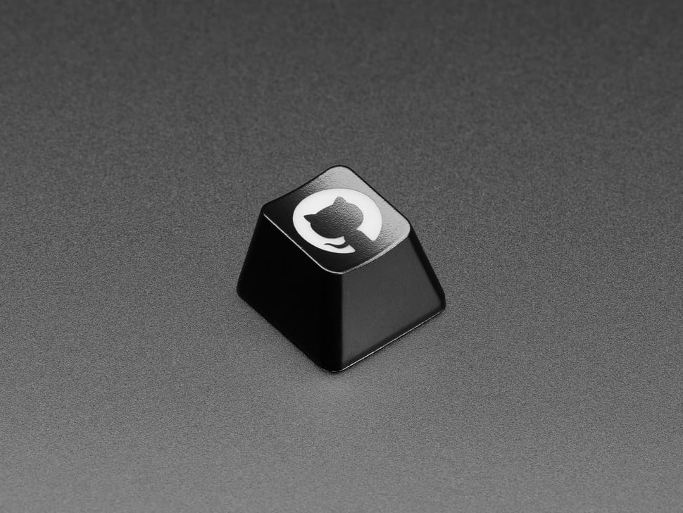 Etched Glow-Through Keycap with GitHub Octocat Logo