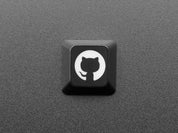 Etched Glow-Through Keycap with GitHub Octocat Logo