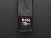 Etched Glow-Through Keycap with Hate Fork Graphics