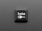 Etched Glow-Through Keycap with Hate Fork Graphics