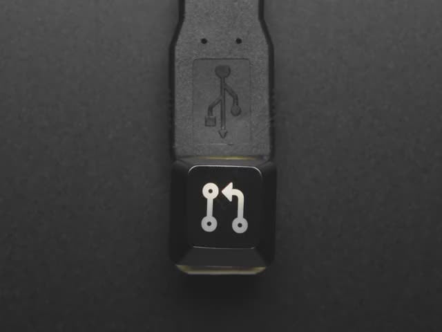 Etched Glow-Through Keycap with Pull Request Logo