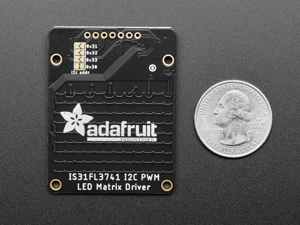Adafruit IS31FL3741 13x9 PWM RGB LED Matrix Driver
