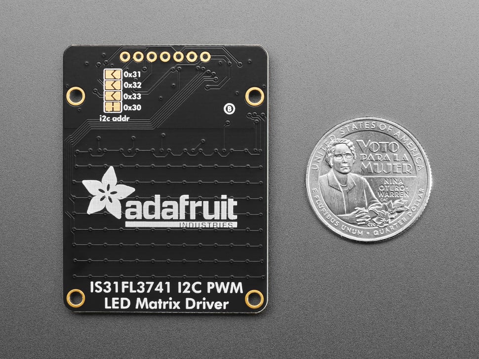 Adafruit IS31FL3741 13x9 PWM RGB LED Matrix Driver