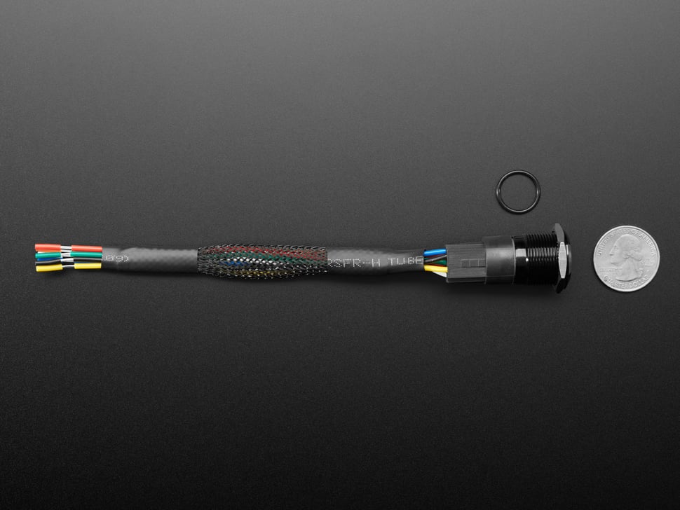 ChromaTek 19mm Rugged Latching Metal Pushbutton with NeoPixel