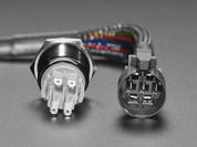 ChromaTek 19mm Rugged Latching Metal Pushbutton with NeoPixel