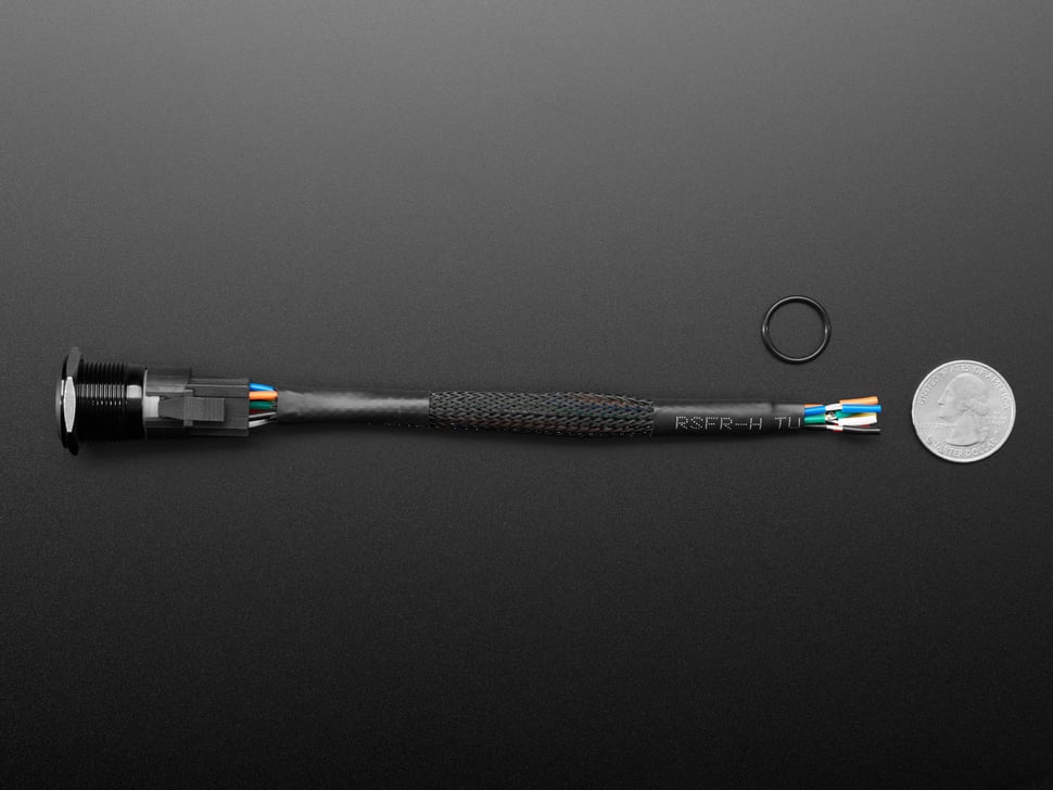 ChromaTek 19mm Rugged Momentary Metal Pushbutton with NeoPixel