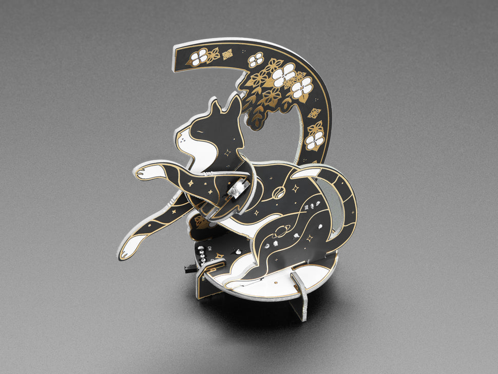 Art Deco Cat Lamp - Soldering Kit by Elkei Education