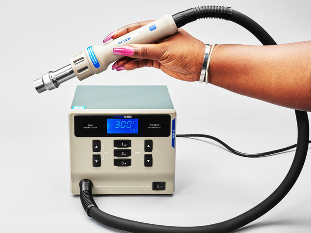 Lead-Free Hot Air Gun Soldering Rework Station w/ Four Nozzles
