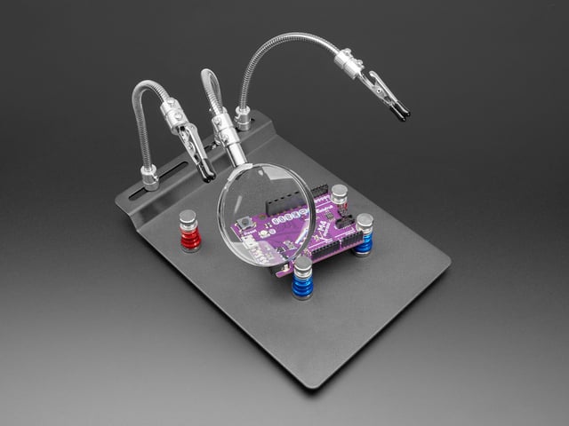 Metal Rework Station Stand with Two Clips and Four PCB Holders
