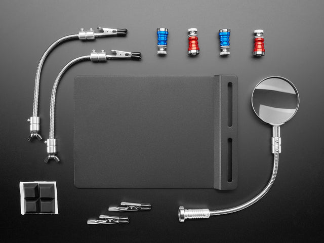 Metal Rework Station Stand with Two Clips and Four PCB Holders