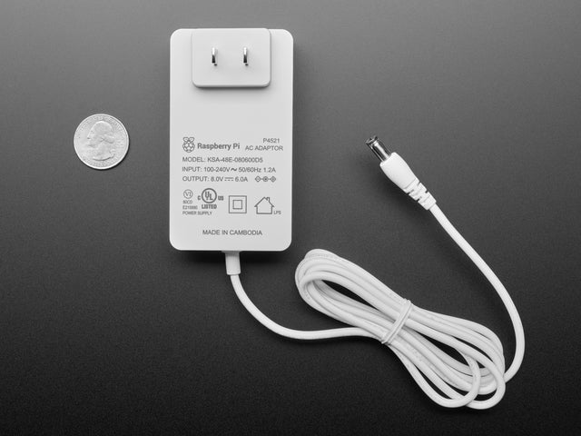 Raspberry Pi Build HAT Power Supply - 8V DC at 6 Amps