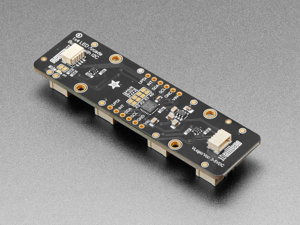 Adafruit LED Arcade Button 1x4 - STEMMA QT I2C Breakout