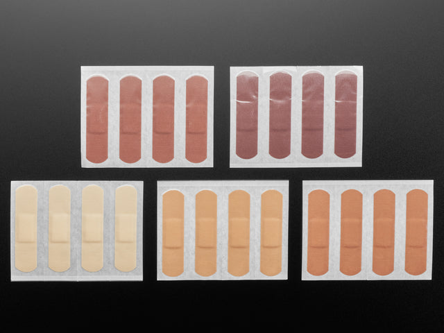 Browndages Adult-Size Bandages - 20 Bandages in 5 Tones