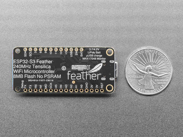 Adafruit ESP32-S3 Feather with STEMMA QT / Qwiic