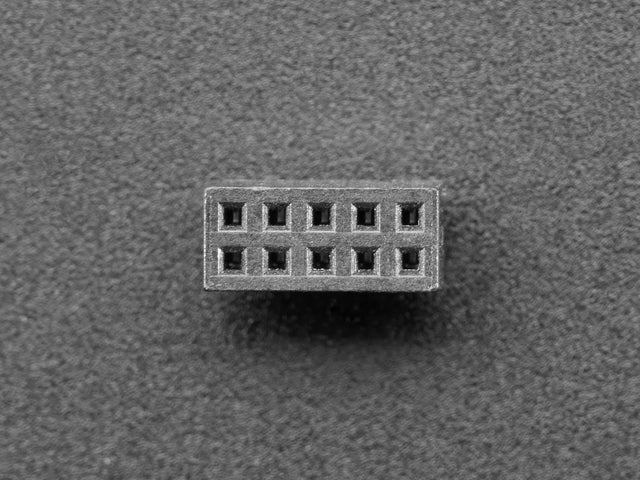 0.05" Pitch Thru-Hole Female Socket Header 2x5 10-pin