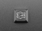 Etched Glow-Through Keycap with Glitch Logo