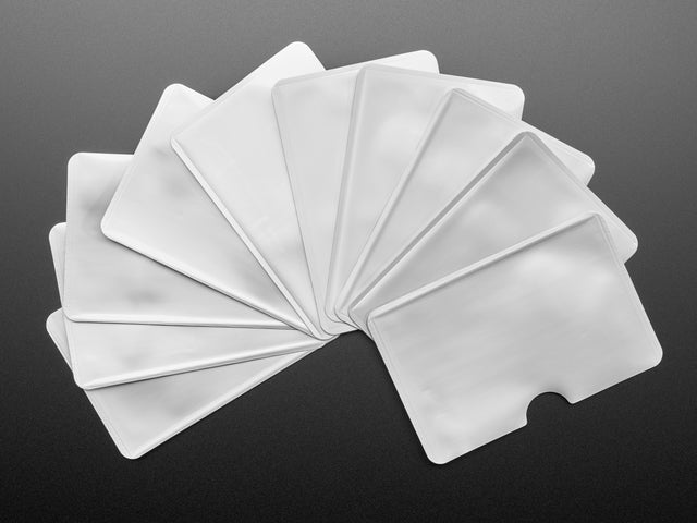 Silver RFID Blocking Card Sleeves (10-pack)