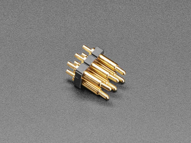 Through Hole Dual Inline Pogo Pin Header - 2x3 with 0.1" Spacing