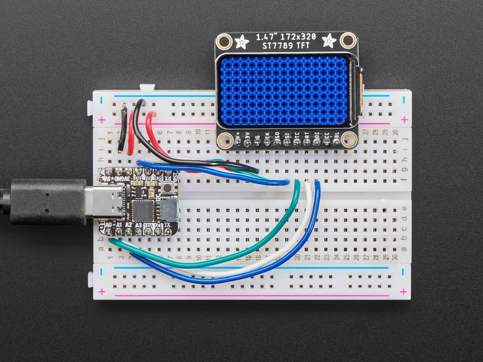 Adafruit 1.47" 320x172 Round Rectangle Color IPS TFT Display