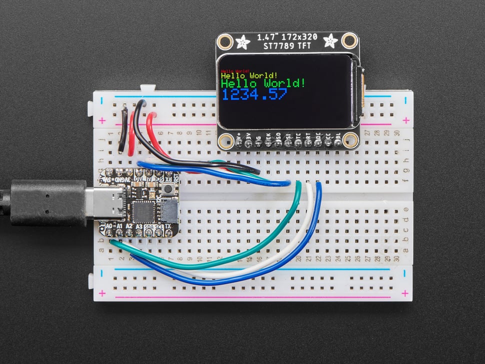 Adafruit 1.47" 320x172 Round Rectangle Color IPS TFT Display
