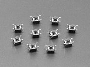 Reverse Mount Tactile Switch Buttons - 6mm square - 10 Pack