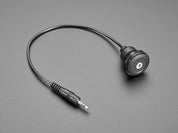 Round Panel Mount Stereo Audio Extension Cable - 1/8" / 3.5mm