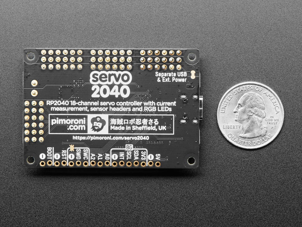 Pimoroni Servo 2040 - RP2040 18 Channel Servo Controller