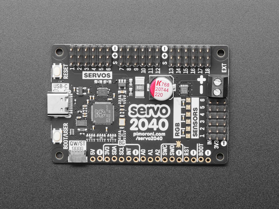 Pimoroni Servo 2040 - RP2040 18 Channel Servo Controller
