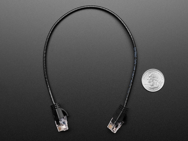 Skinny Ethernet LAN UTP CAT6 Cable - 3mm diameter - 30cm long