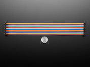 Rainbow 34-pin Dual Row IDC Floppy Ribbon Cable - 30cm long
