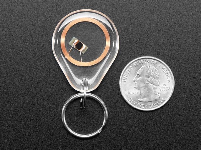 NTAG213 (13.56MHz RFID/NFC) Clear Keychain Fob