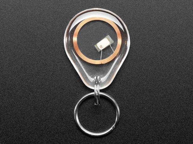NTAG213 (13.56MHz RFID/NFC) Clear Keychain Fob