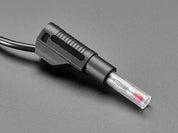 Retractable Stacking Banana Plug Cable - Black 0.5 meter long