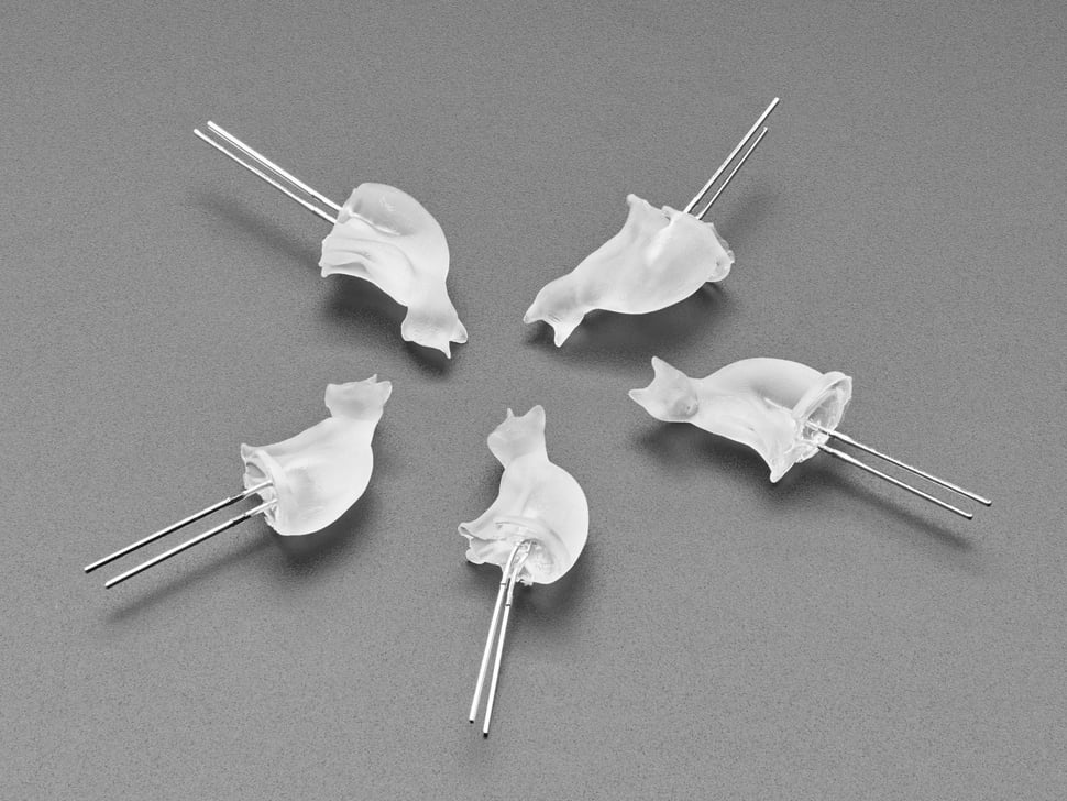 dLUX-dLITE Blue Kitty Shape LEDs 5 Pack by Unexpected Labs