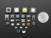 Tactile Switch Assortment - 25 Different Buttons - 10 pcs each