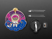 Space Girl Badge Soldering Kit by Maker Queen