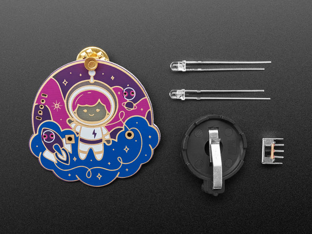Space Girl Badge Soldering Kit by Maker Queen