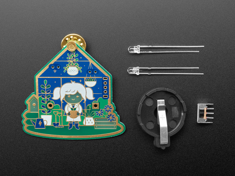 Biology Girl Badge Soldering Kit by Elkei Education