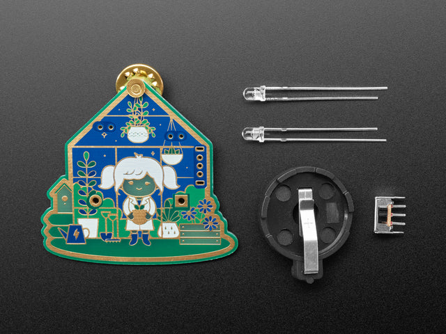 Biology Girl Badge Soldering Kit by Maker Queen