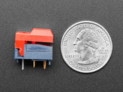 Step Switch with LED - Three Pack of Red Plastic with Red LED