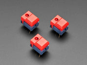 Step Switch with LED - Three Pack of Red Plastic with Red LED