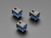 Step Switch with LED - Three Pack of Black with Red LED - PB86