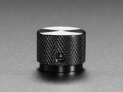 Anodized Aluminum Machined Knob - Black - 20mm Diameter